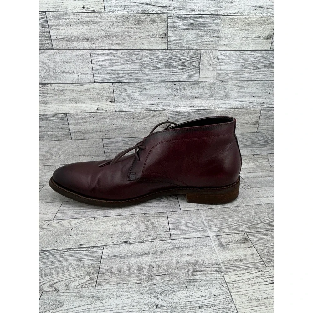 Moretti Black Label Mens‎ Glen Burgundy Leather Chukka Boots B5800M Size 13 D